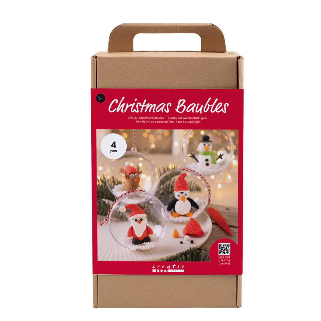 Kreativ-Set Christbaumkugeln, 4 Stück