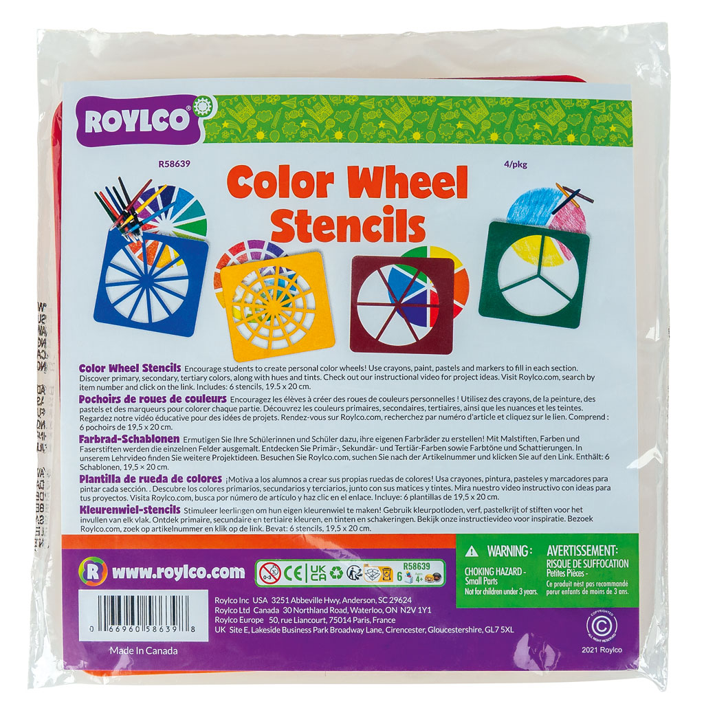 Farbkreis-Schablone, 4 Stück