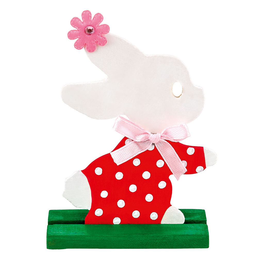 Osterhäschen-Aufsteller aus Holz, blanko