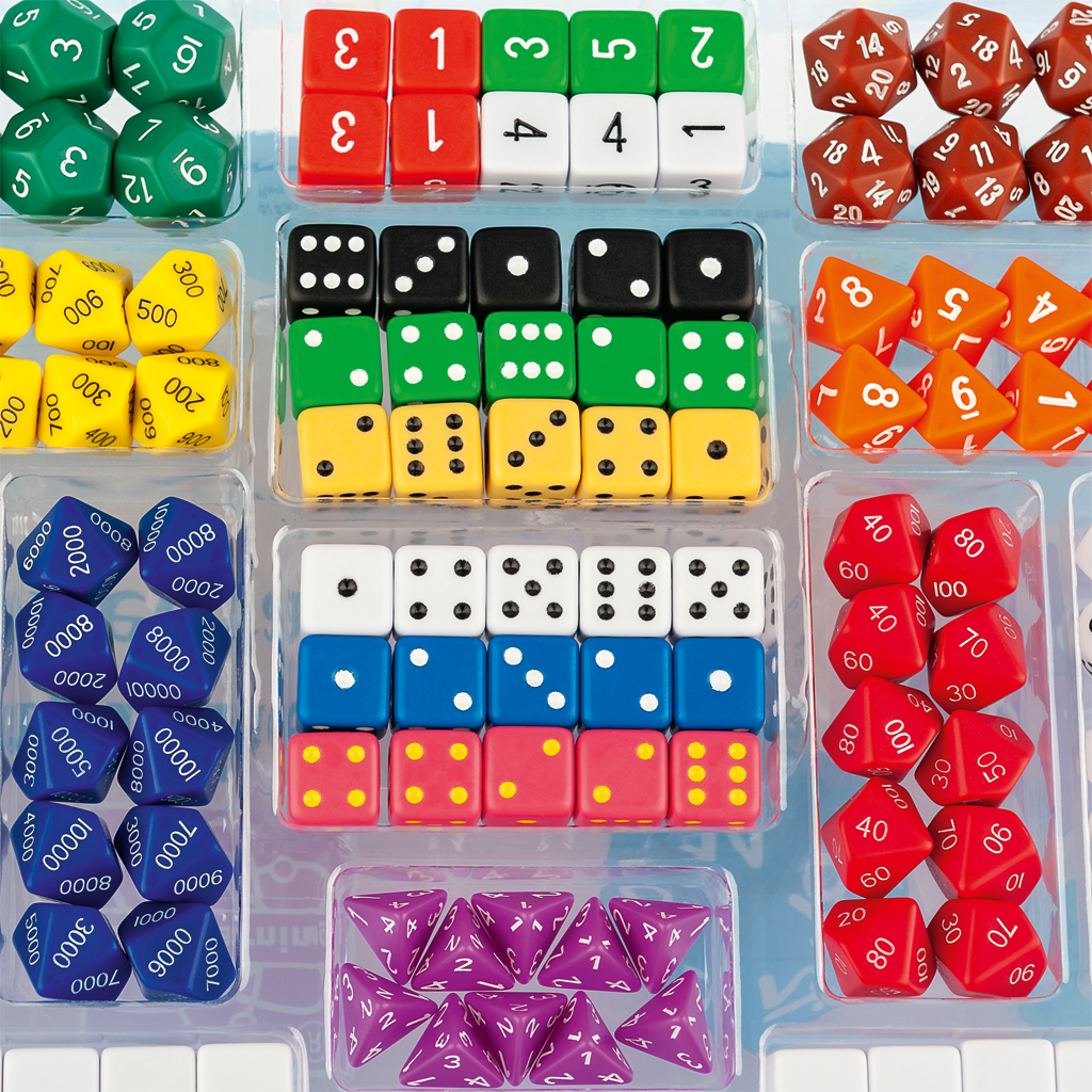 Würfelkoffer mit 162 Würfeln Würfelkoffer mit 162 Würfeln