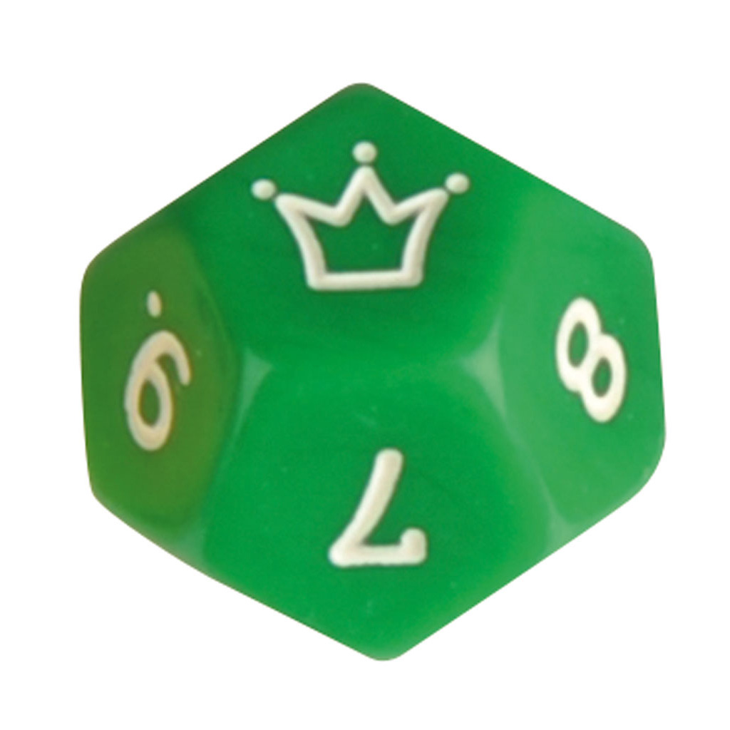 12-flächiger Schulwürfel aus Kunststoff, 0–10 und Joker