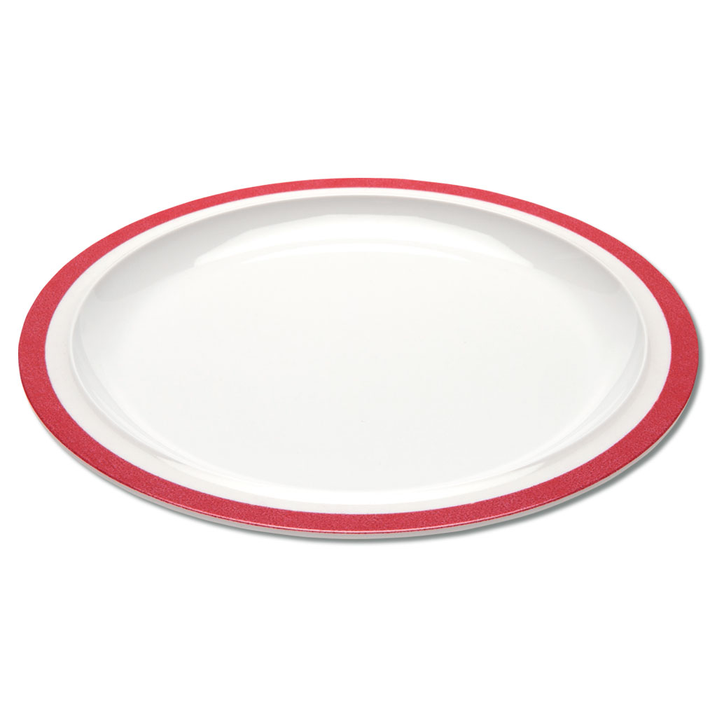 Kindergeschirr "ORNAMIN", Flacher Teller mit buntem Rand