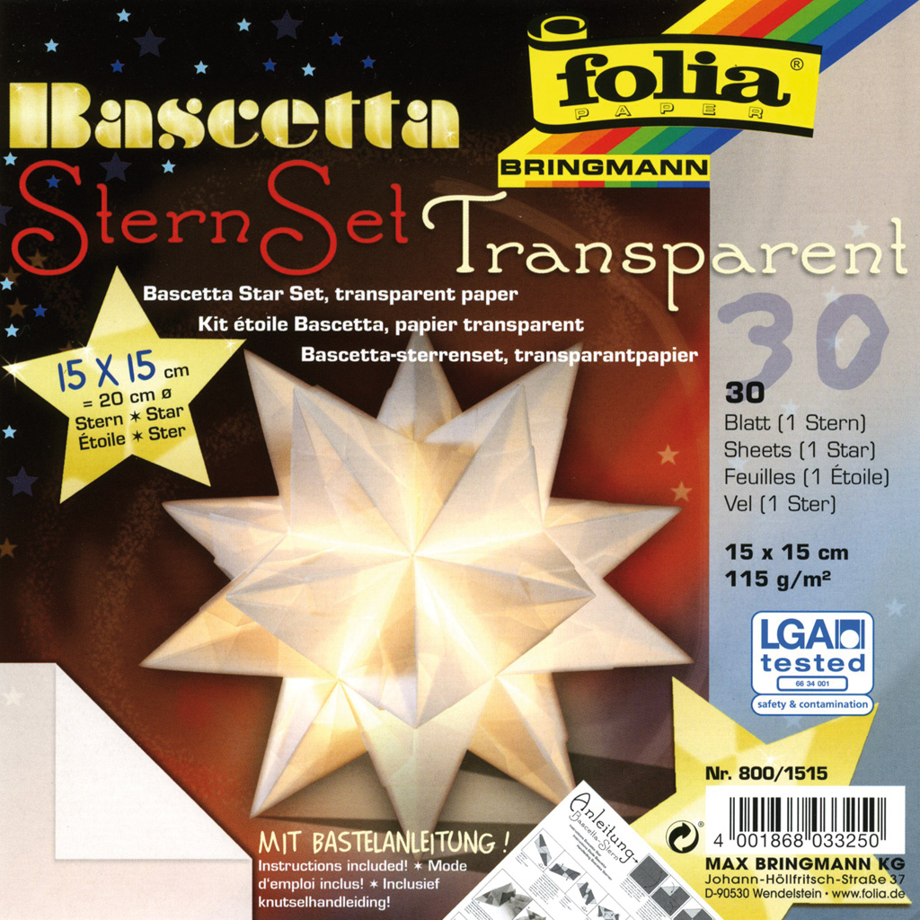 Folia® Bascetta Stern-Bastelset