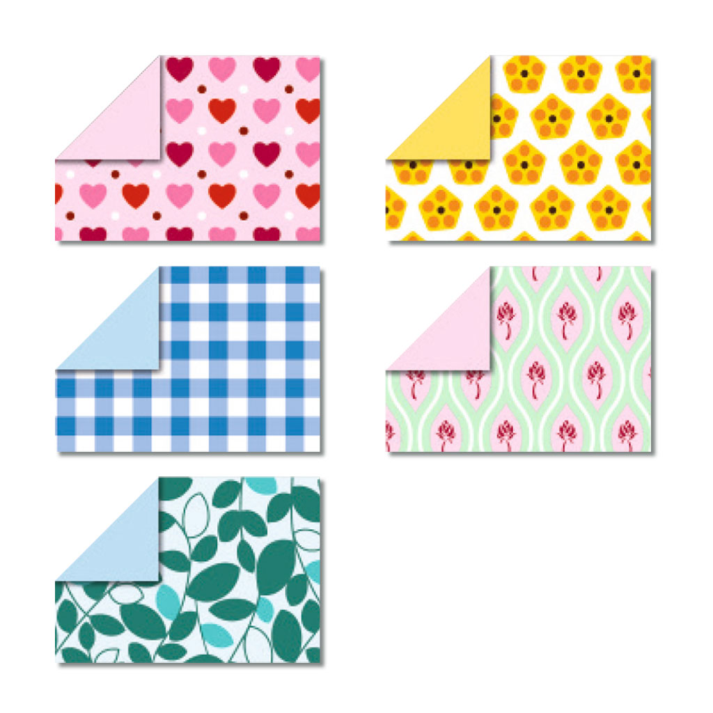 Folia® Faltblätter Sweet 80 g/m², 50 Blatt in 5 Farben
