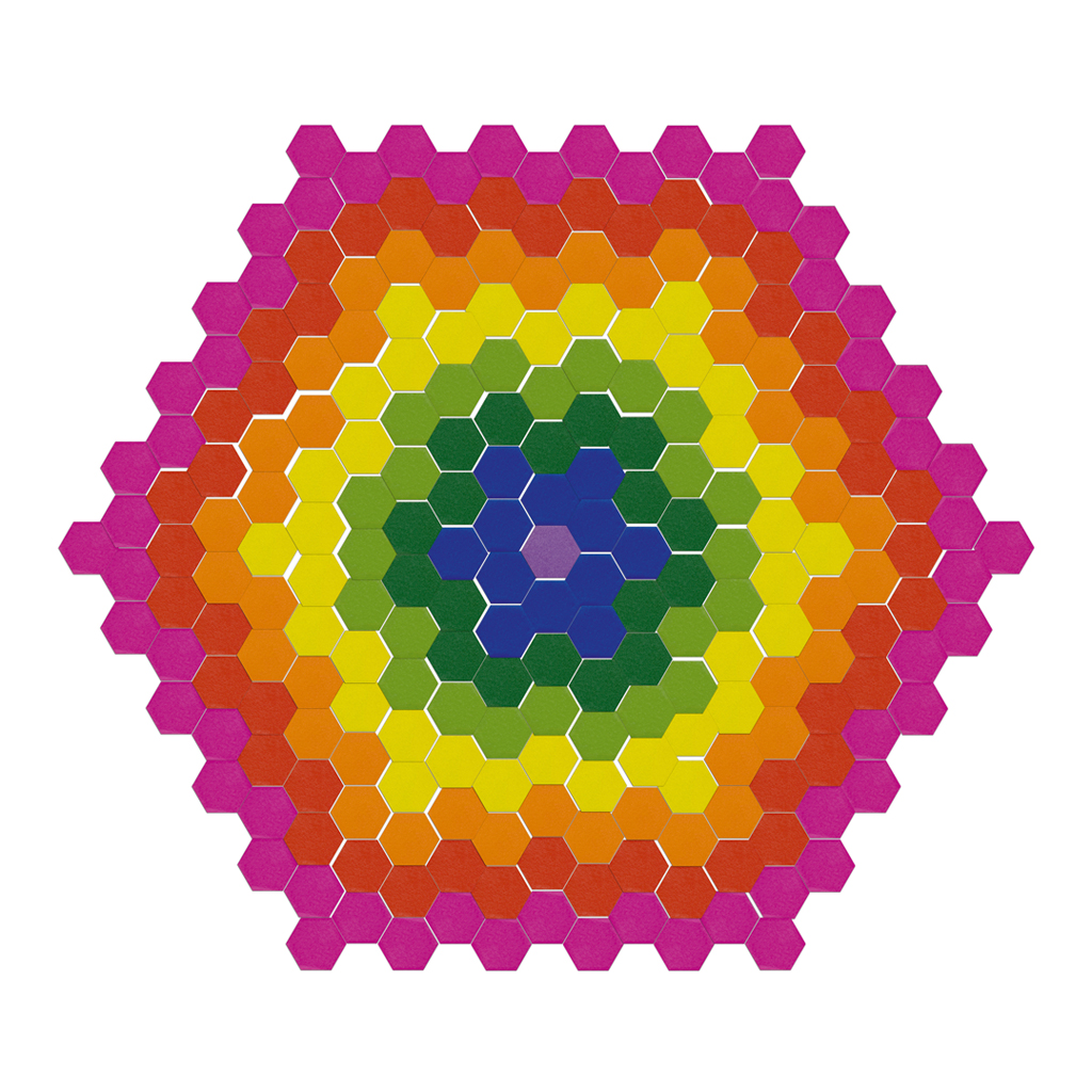 Hexagon-Mosaik, 2.000 Teile