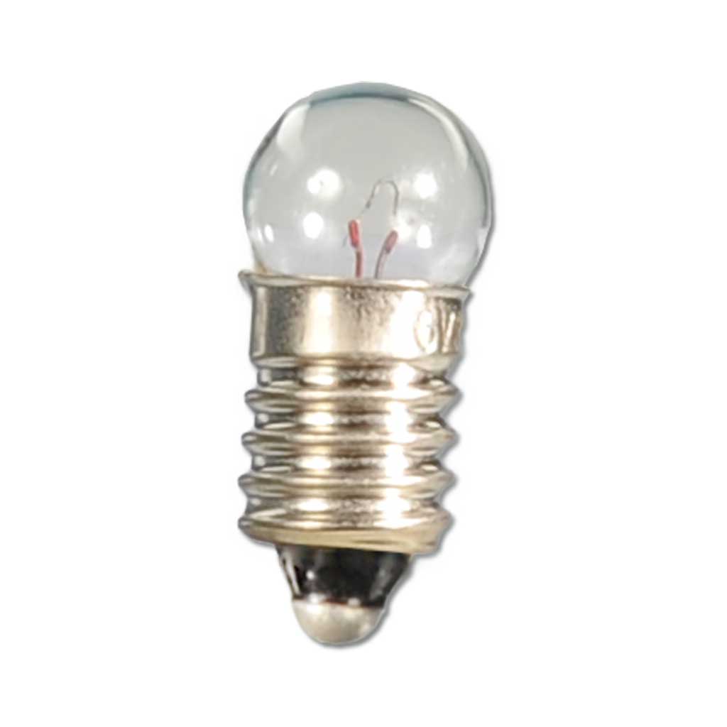 Glühlampe E 10 mit klaren Glaskolben, 10 Stück