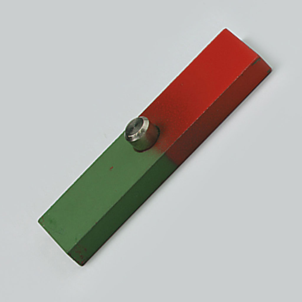 Flachstabmagnet, AINiCo, mit Lagerpfanne