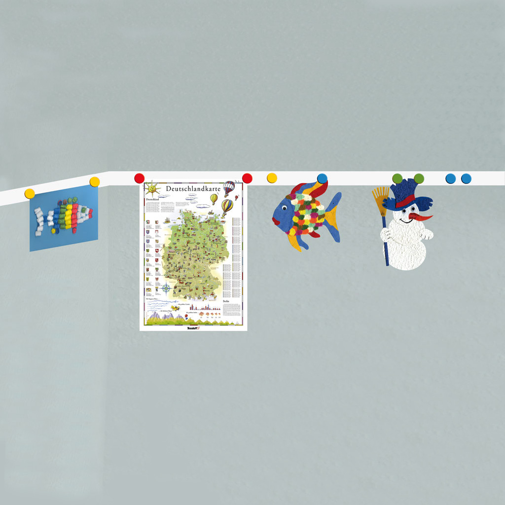 Selbstklebendes Stahlband inkl. 10 Magneten, 2 x 1 m