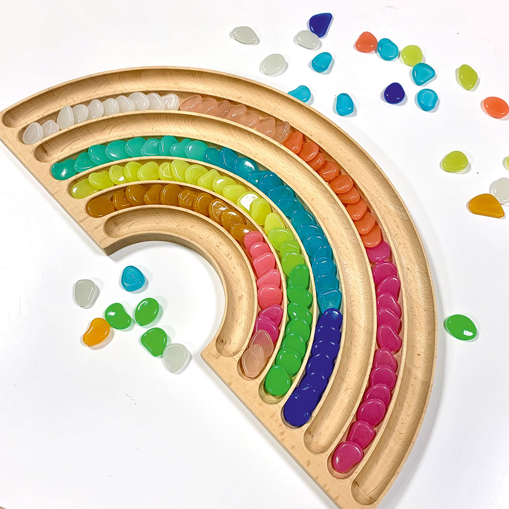 Lege- und Sortierbrett Regenbogen