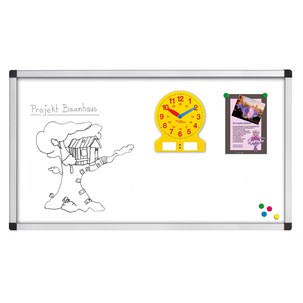 Stahl-Whiteboards mit Ablage