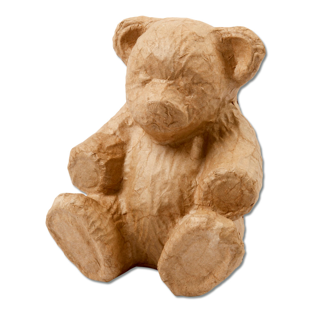 Teddy aus Pappmaché zum Selbstgestalten