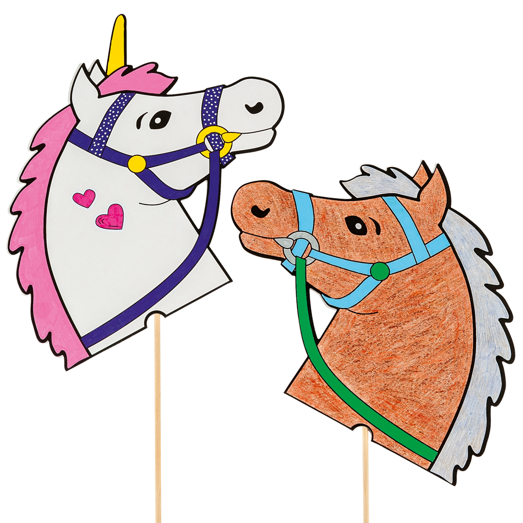 Steckenpferd-Bastelset für 4 Pferde Steckenpferd-Bastelset für 4 Pferde