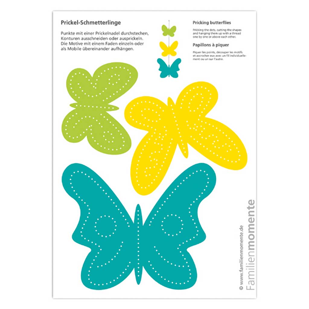 Prickelmobile Schmetterling, 10 Bogen