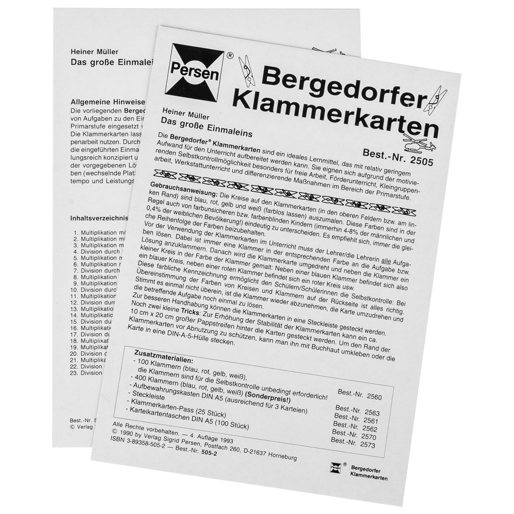 Bergedorfer® Klammerkarten Das große Einmaleins Bergedorfer® Klammerkarten Das große Einmaleins