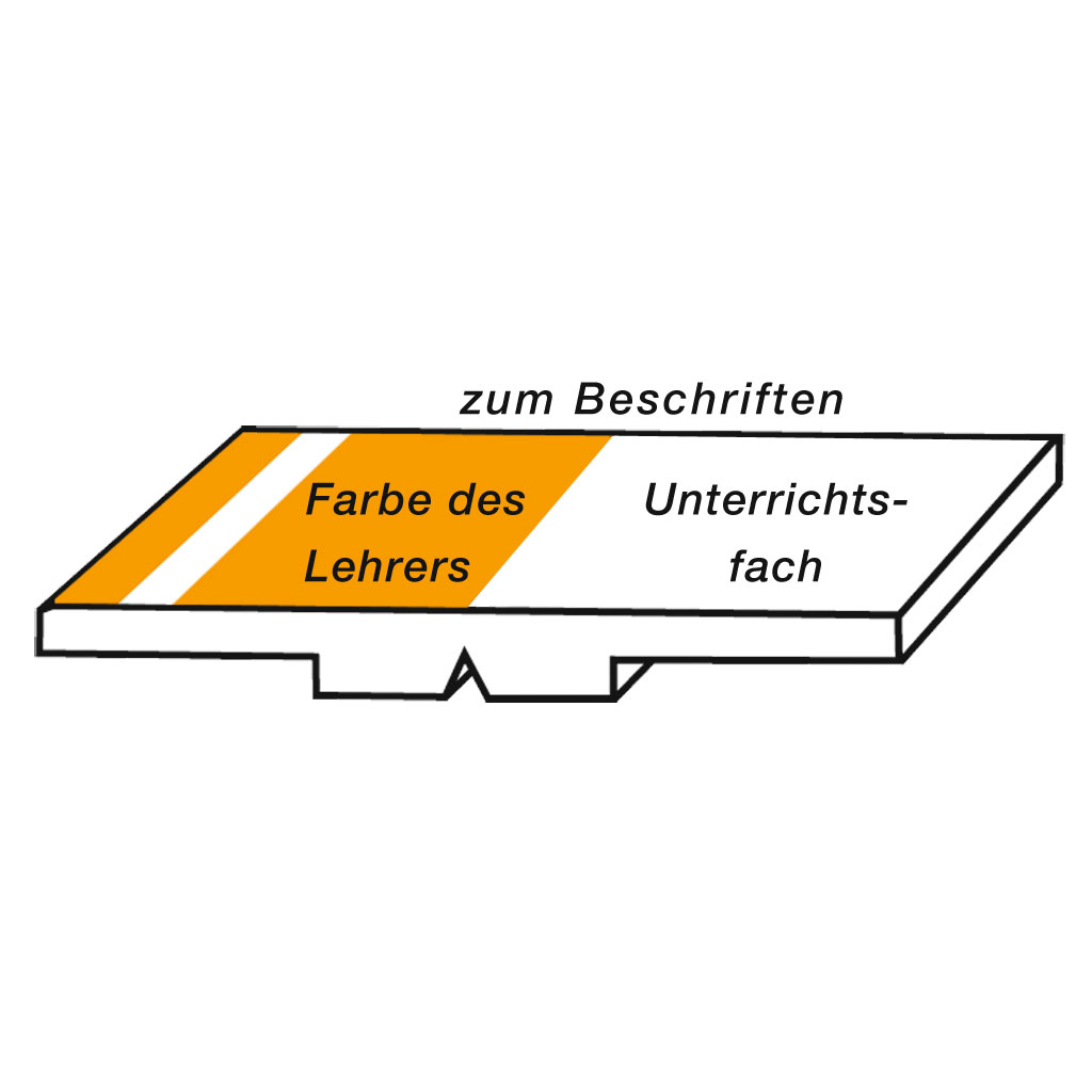 Lehrermagnet für den Klassenplan orange/streifen
