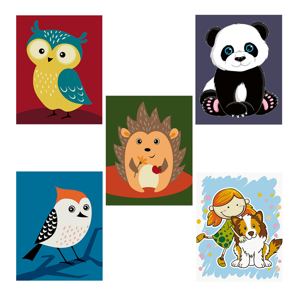 Malen nach Zahlen Tierbilder Malen nach Zahlen Tierbilder