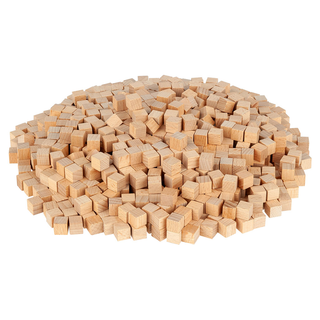 Würfelsatz-Zehnersystem aus Holz Würfelsatz-Zehnersystem aus Holz