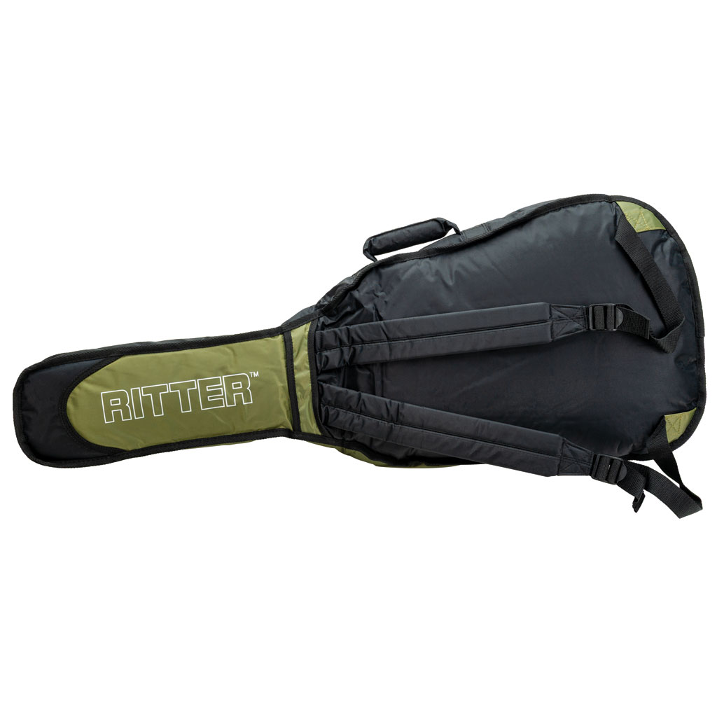 Gitarrentasche Grün/Schwarz, gefüttert