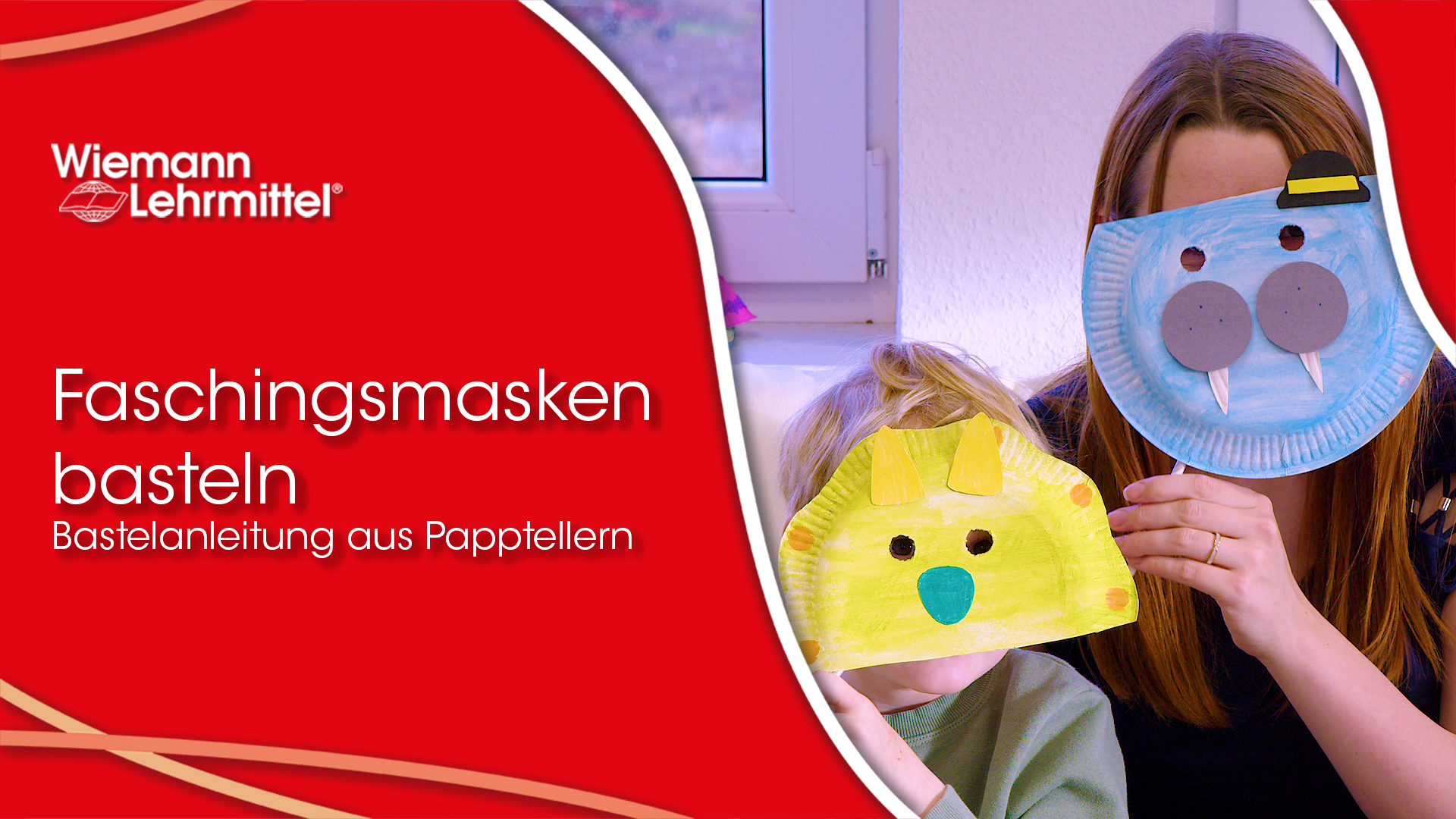 W-91018_W-93226_Pappteller_Tiermasken_Wiemann-Lehrmittel Video_zu_W-91018_W-93226_Pappteller_Tiermasken_Wiemann-Lehrmittel