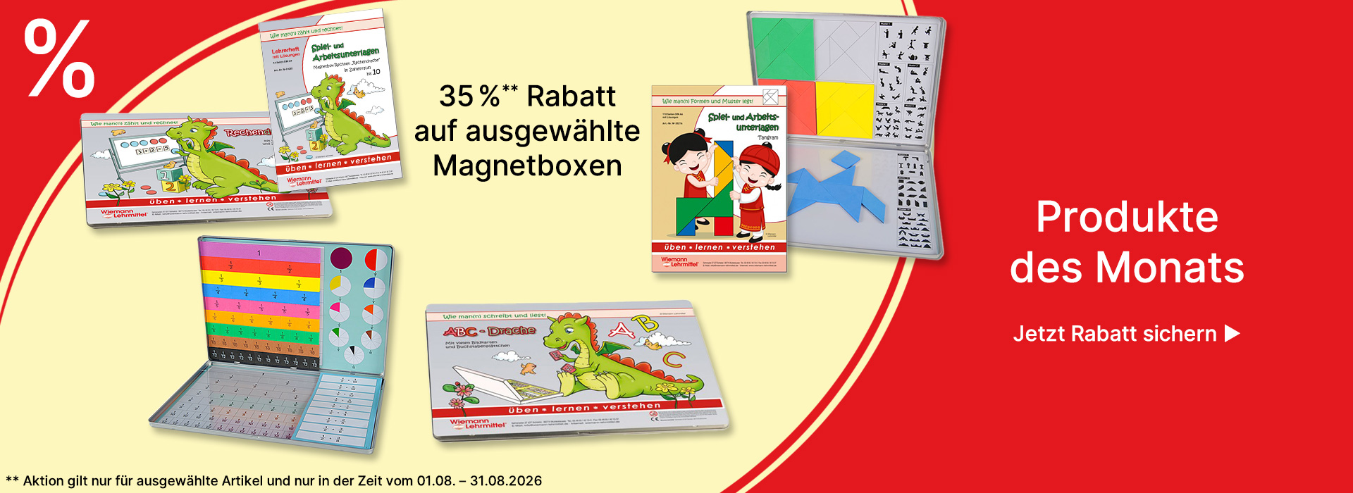 Banner für Produkte des Monats August 2026 Magnetboxen