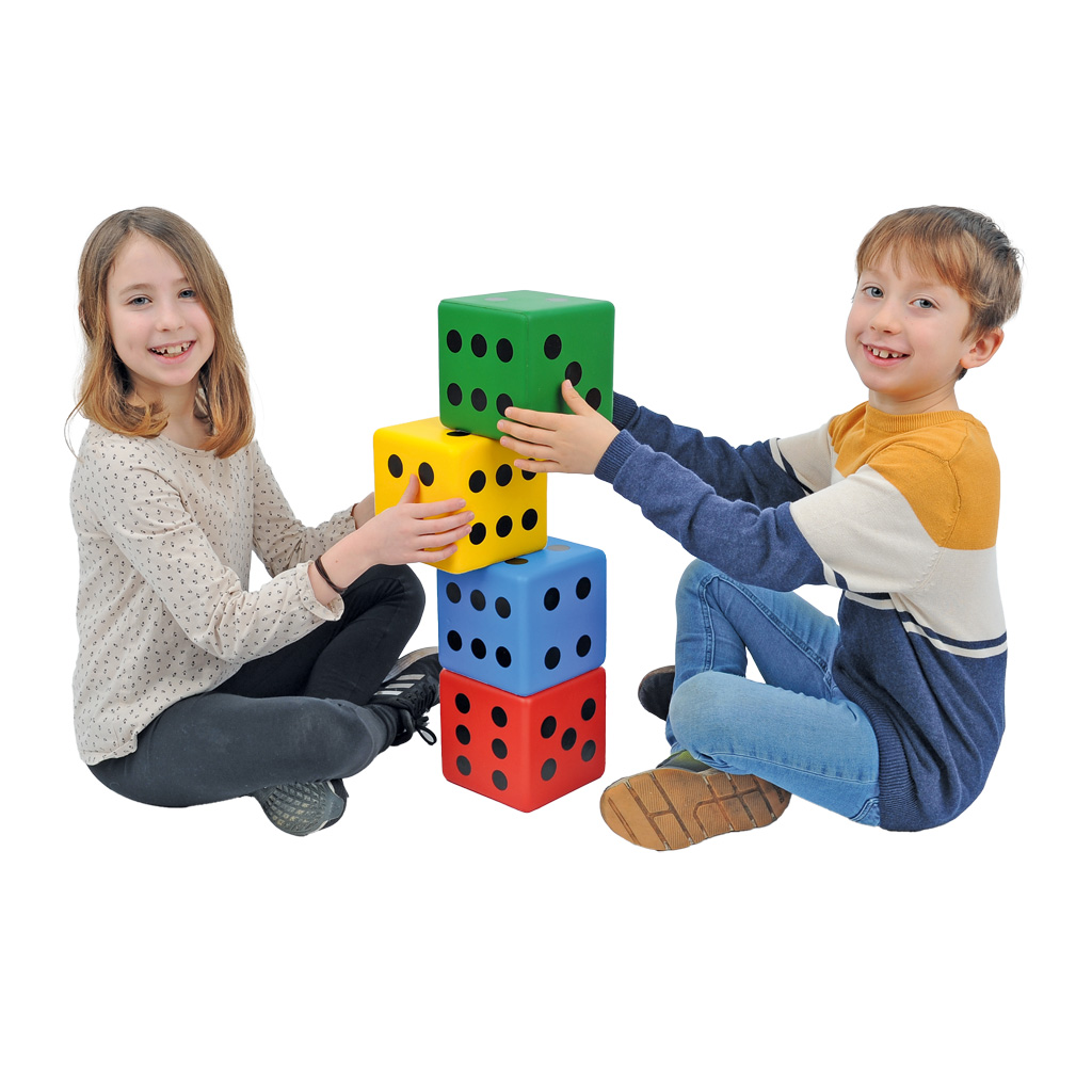 6-flächiger Augenwürfel aus Schaumstoff, beschichtet