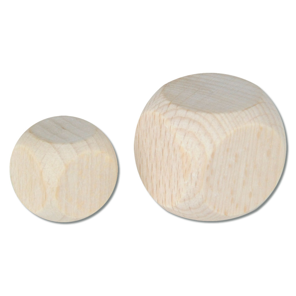 Holzwürfel zum Selbstgestalten, 3 große oder 6 kleiner Würfel