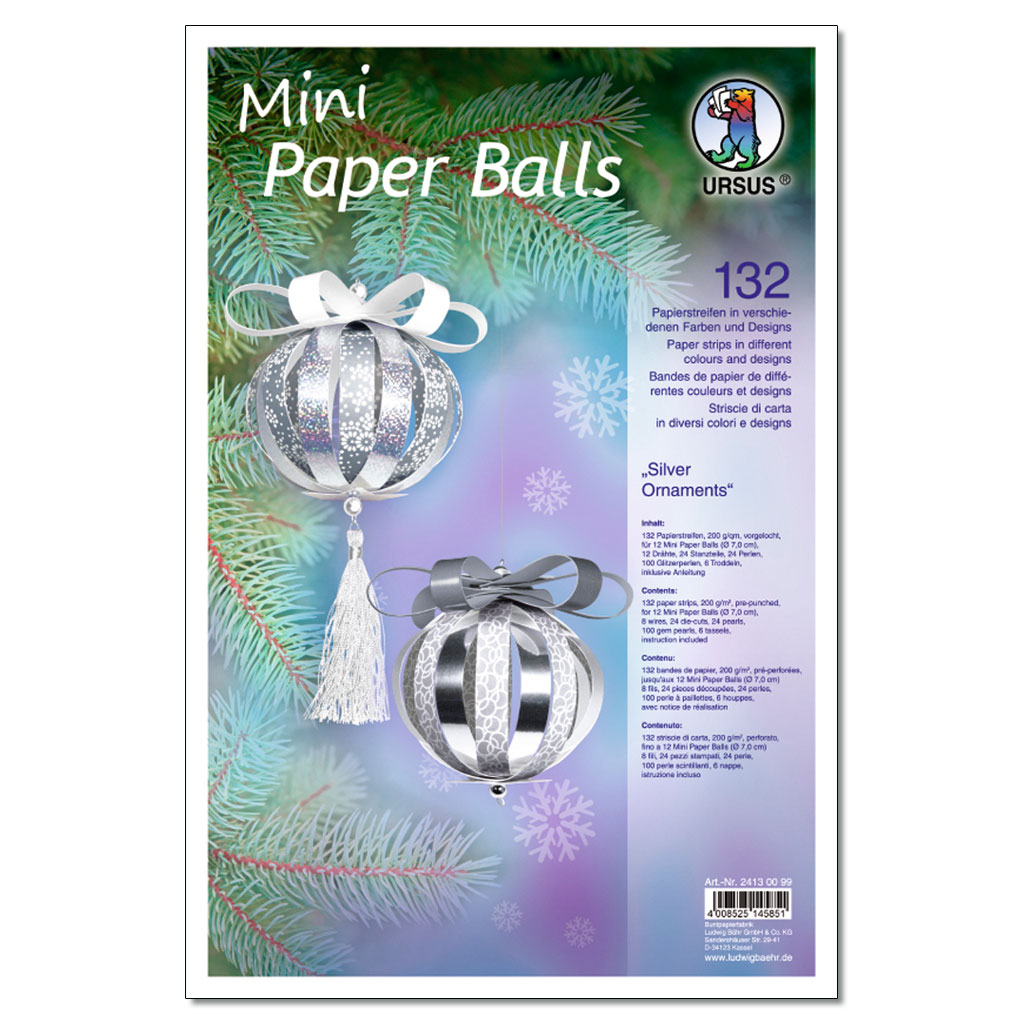 Mini Paper Balls - silber