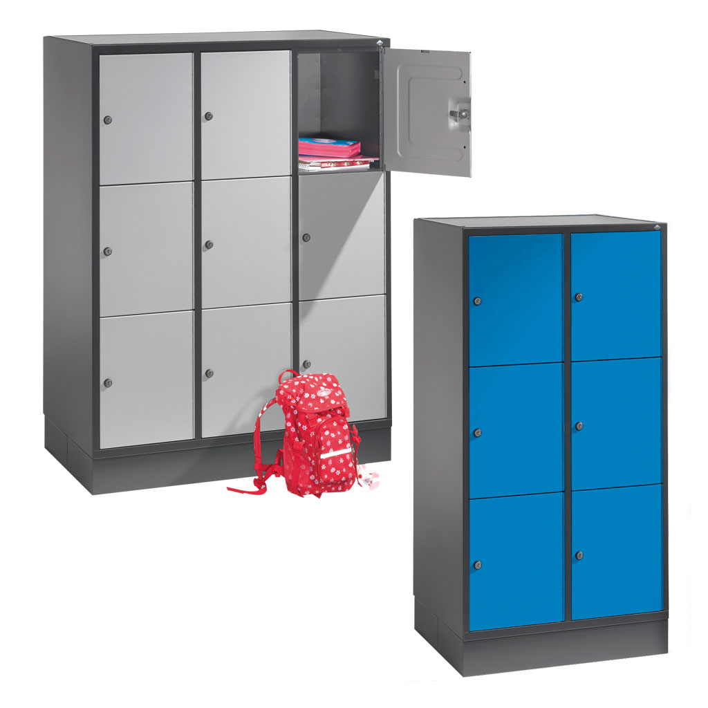 Schüler-Schließfachschrank, 2- oder 3-reihig-Bild Auf diesem Bild ist das Produkt mit der Art.Nr.: M-44516 zu sehen