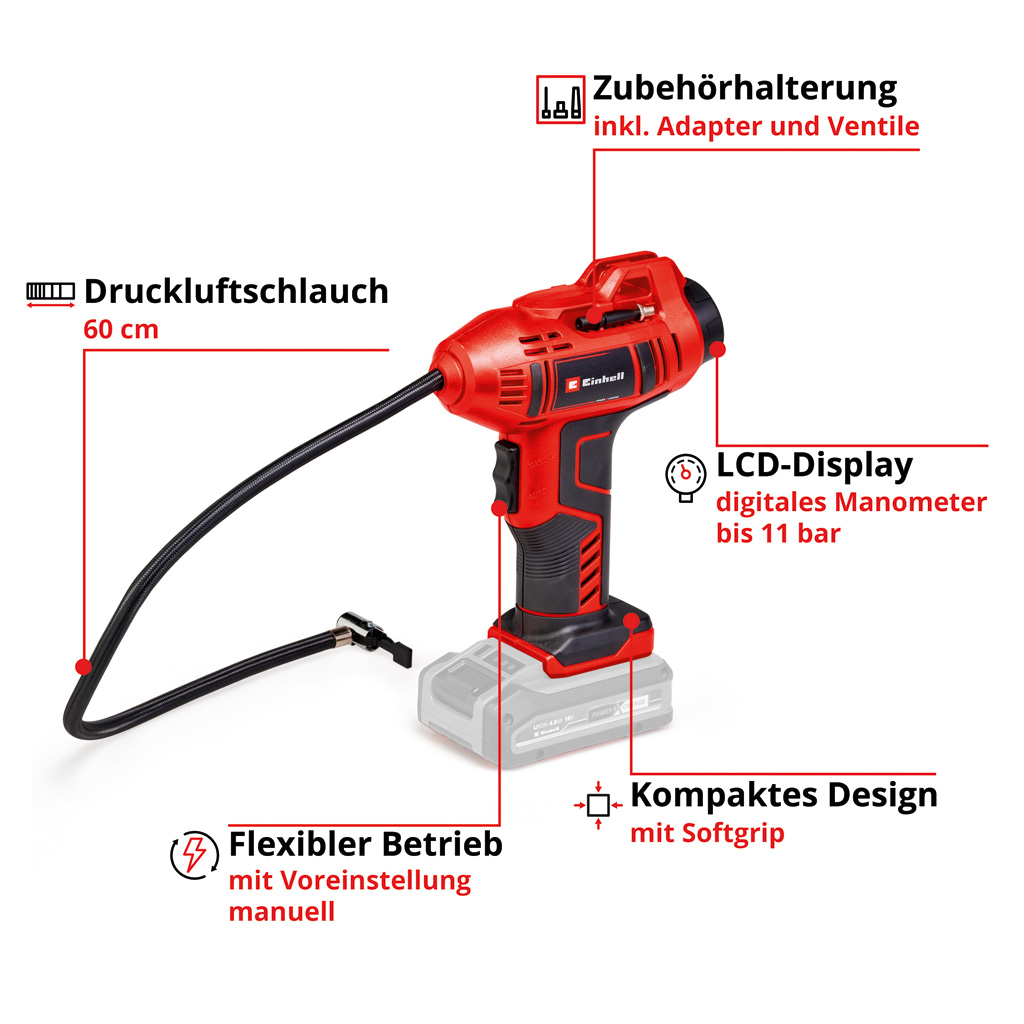 Einhell Akku-Handkompressor CE-CC 18 Li