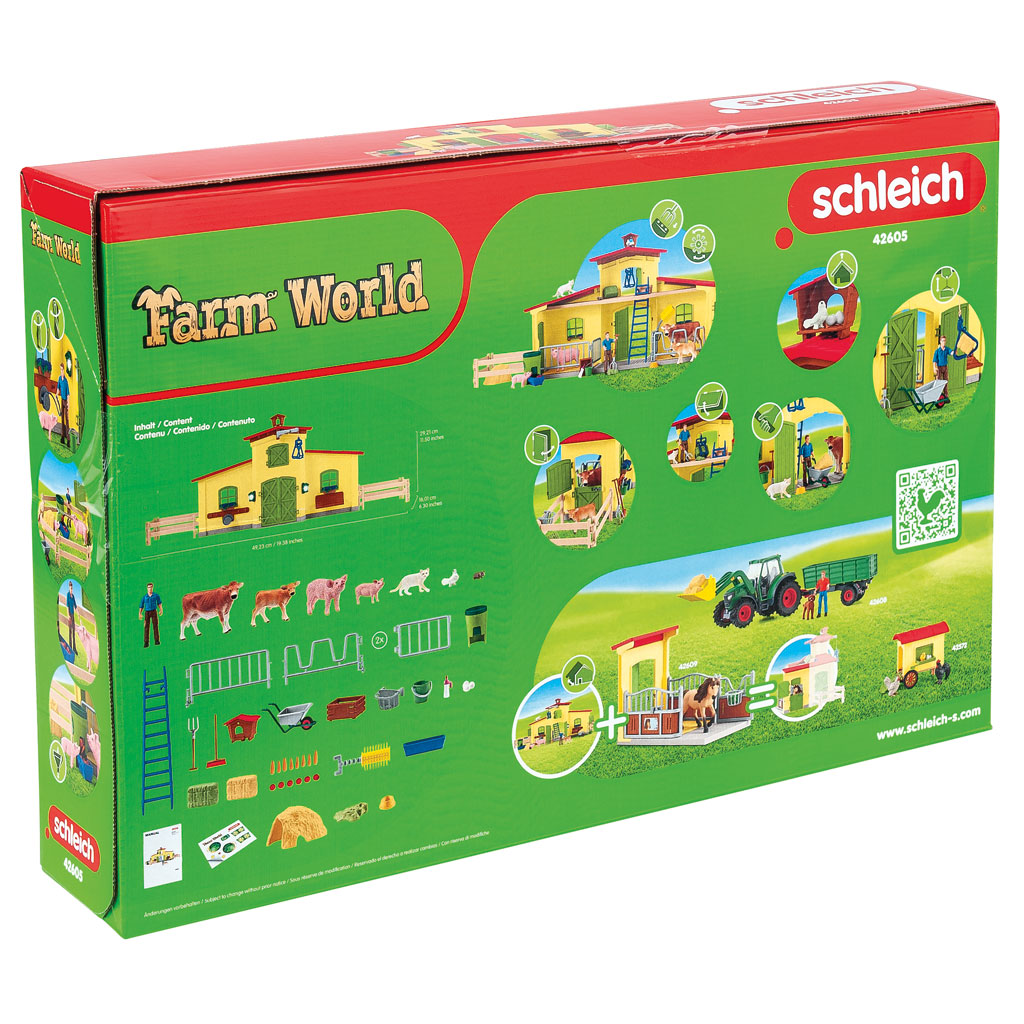 Schleich® Großer Stall mit Tieren und Zubehör