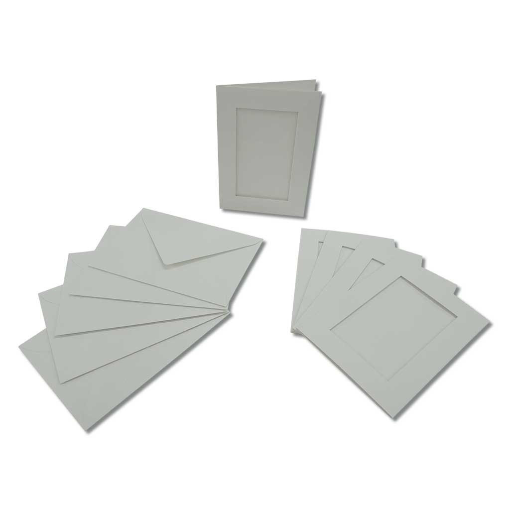 Passepartout-Karten, rechteckige Stanzung, 5 Stück