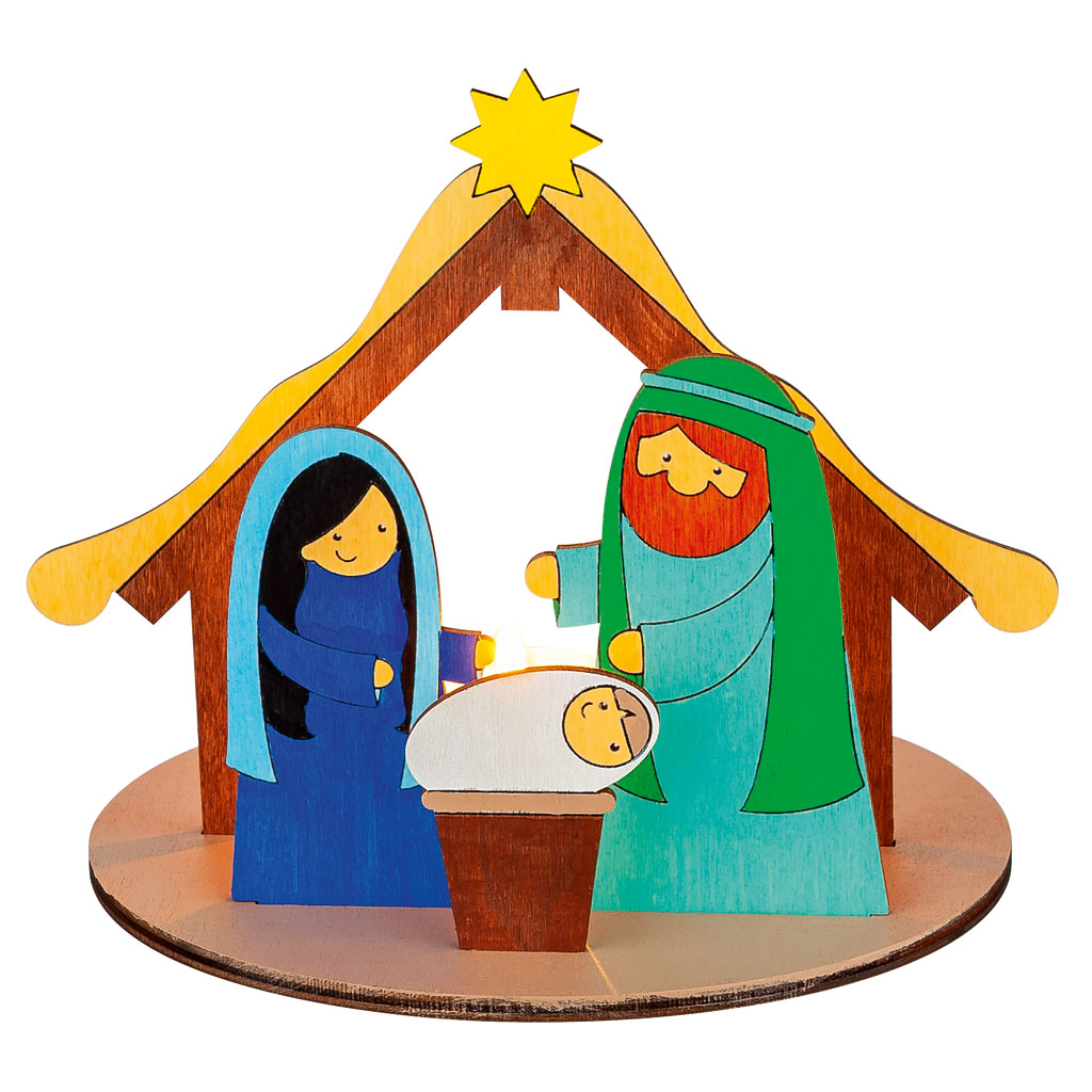 Teelichthalter Kleine Weihnachtskrippe
