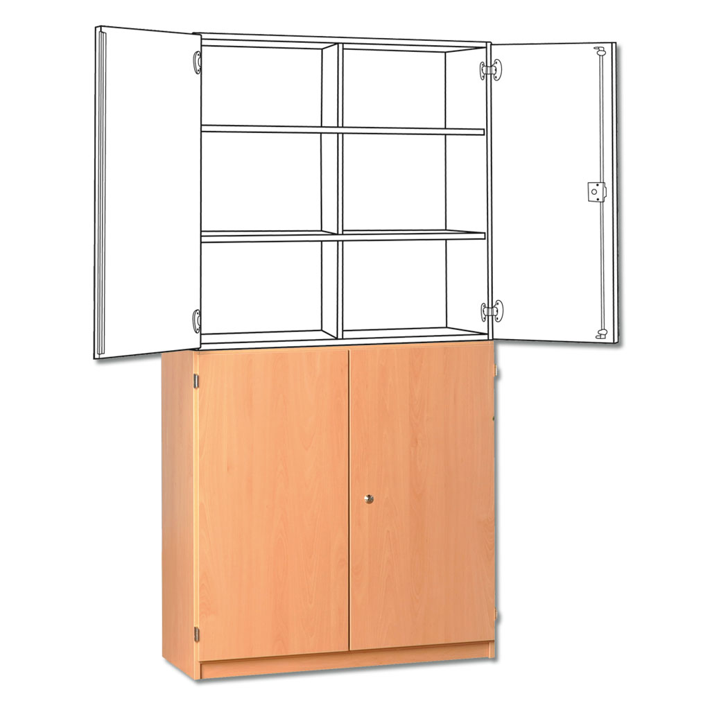 Modulus® Unterschrank mit Mittelwand, 4 Böden