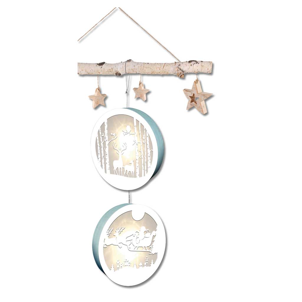 Lichtbilder Winter, 2er-Set, inkl. LED-Licht