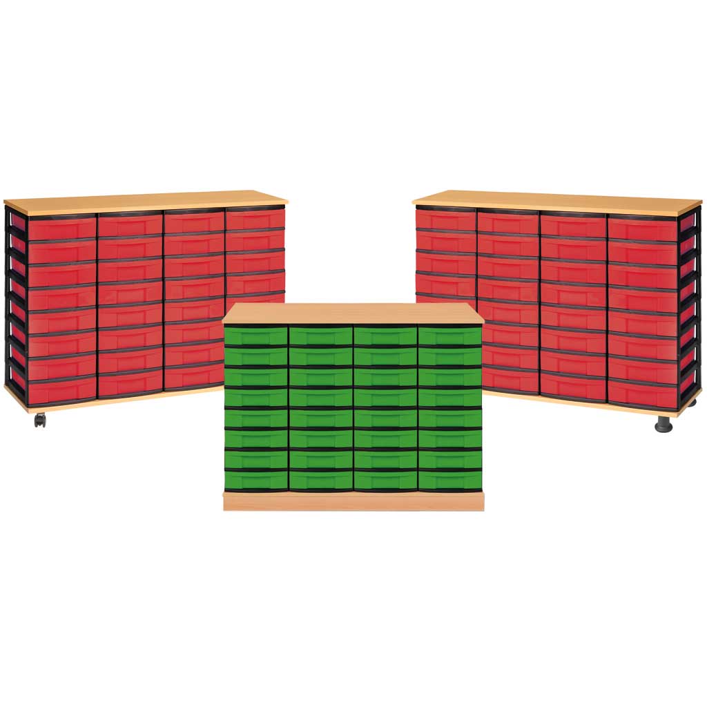 Modulus® Eigentumsschrank, 4-reihig, fahrbar oder feststehend