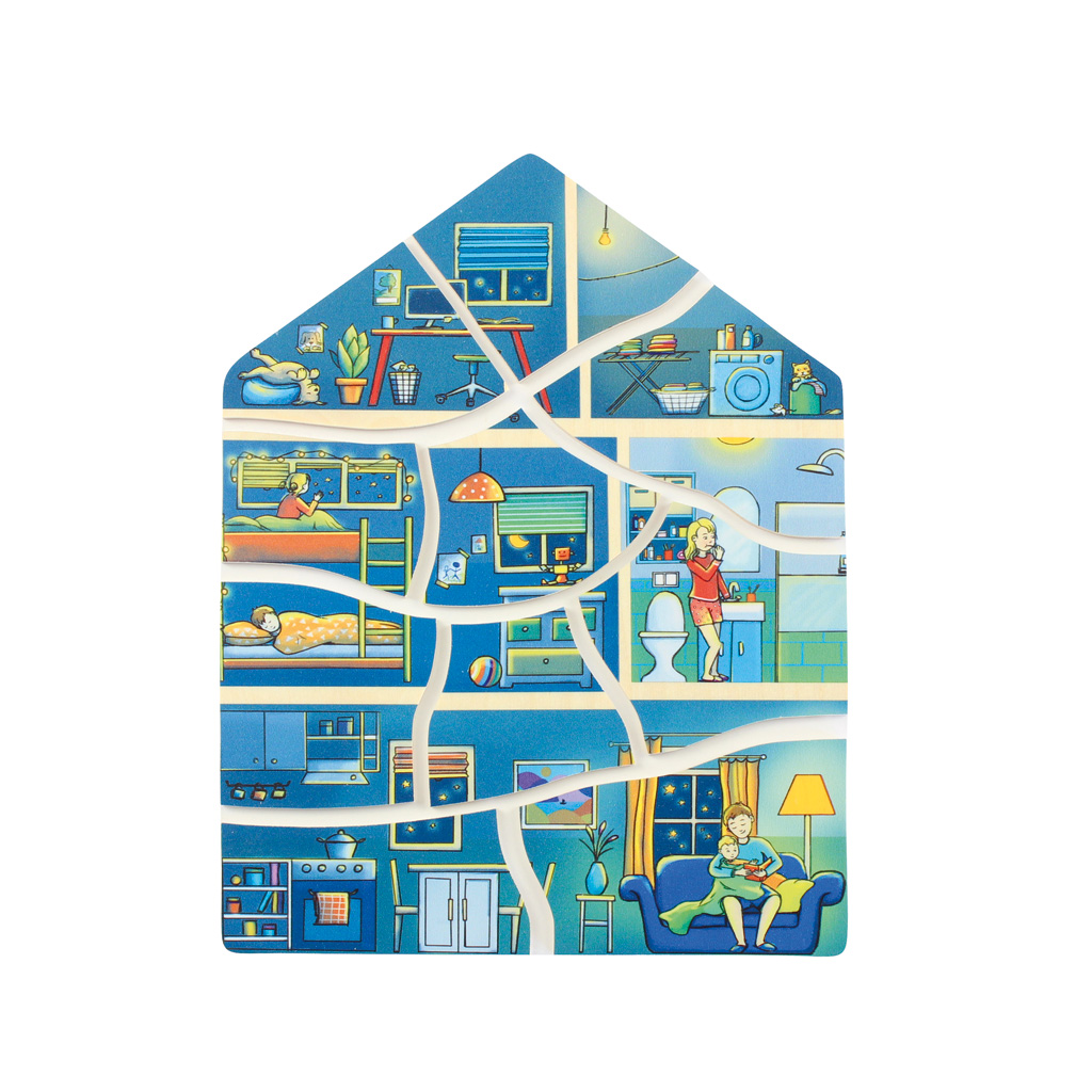 Lagenpuzzle "Zuhause"