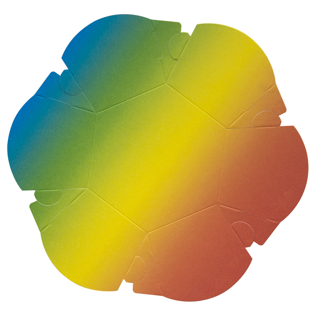 Osternestchen/Geschenkkörbchen aus Regenbogenkarton, 24 Stück