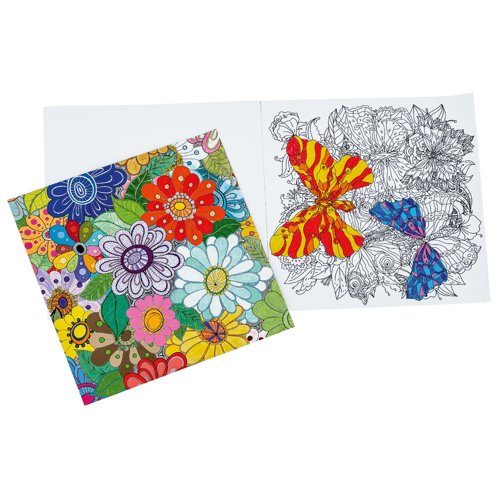 Malblock zum Entspannen, 28 Blatt mit 14 Motiven, 180 g/m²