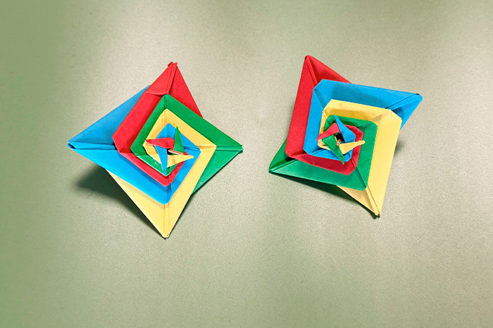 Fidgetspinner basteln Zwei selbstgebastelte Fidgetspinner