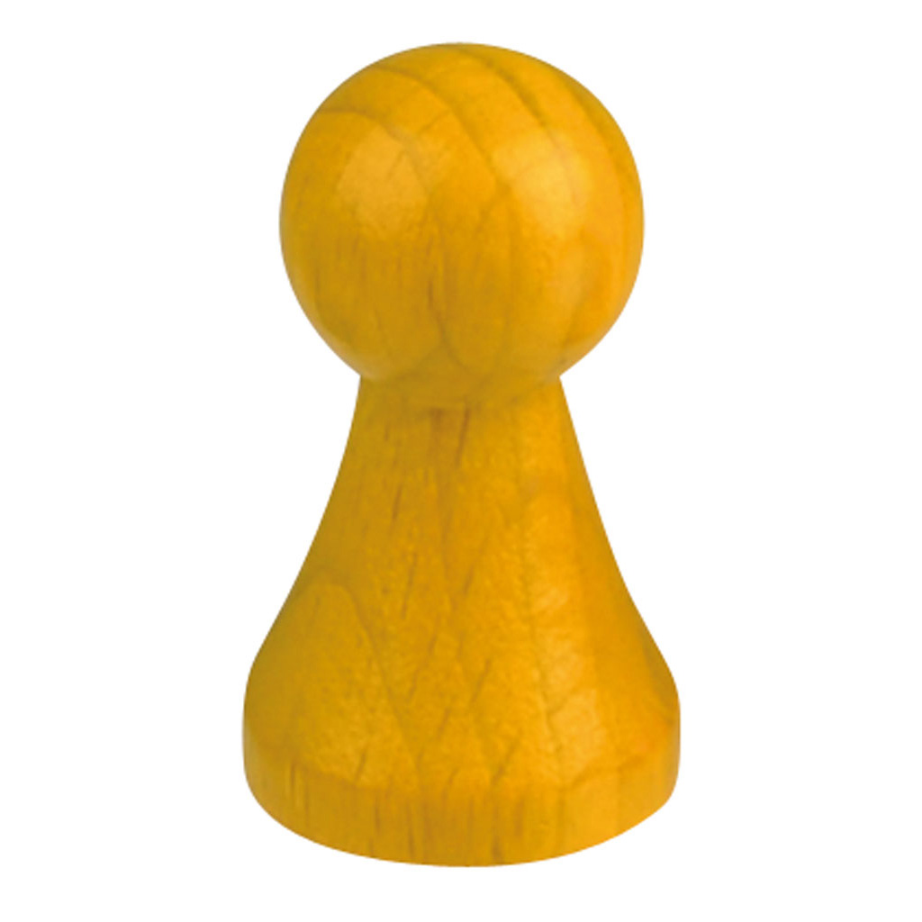 Große Holzspielkegel – gelb