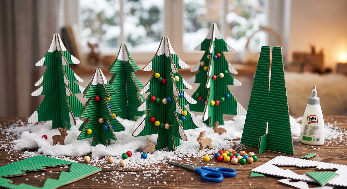 Winterwald-aus-3D-Wellpappe