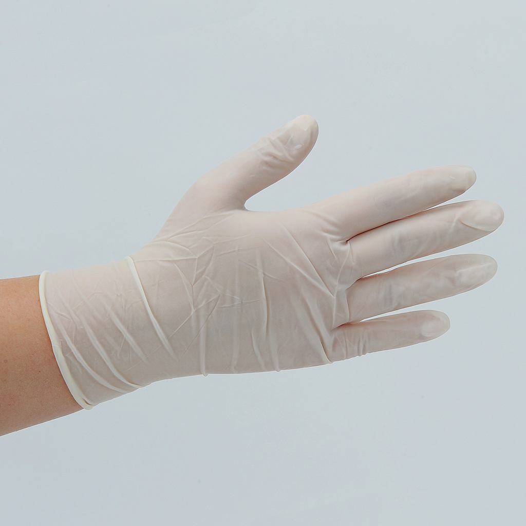 Einmal-Schutzhandschuh aus Latex, in 2 Größen
