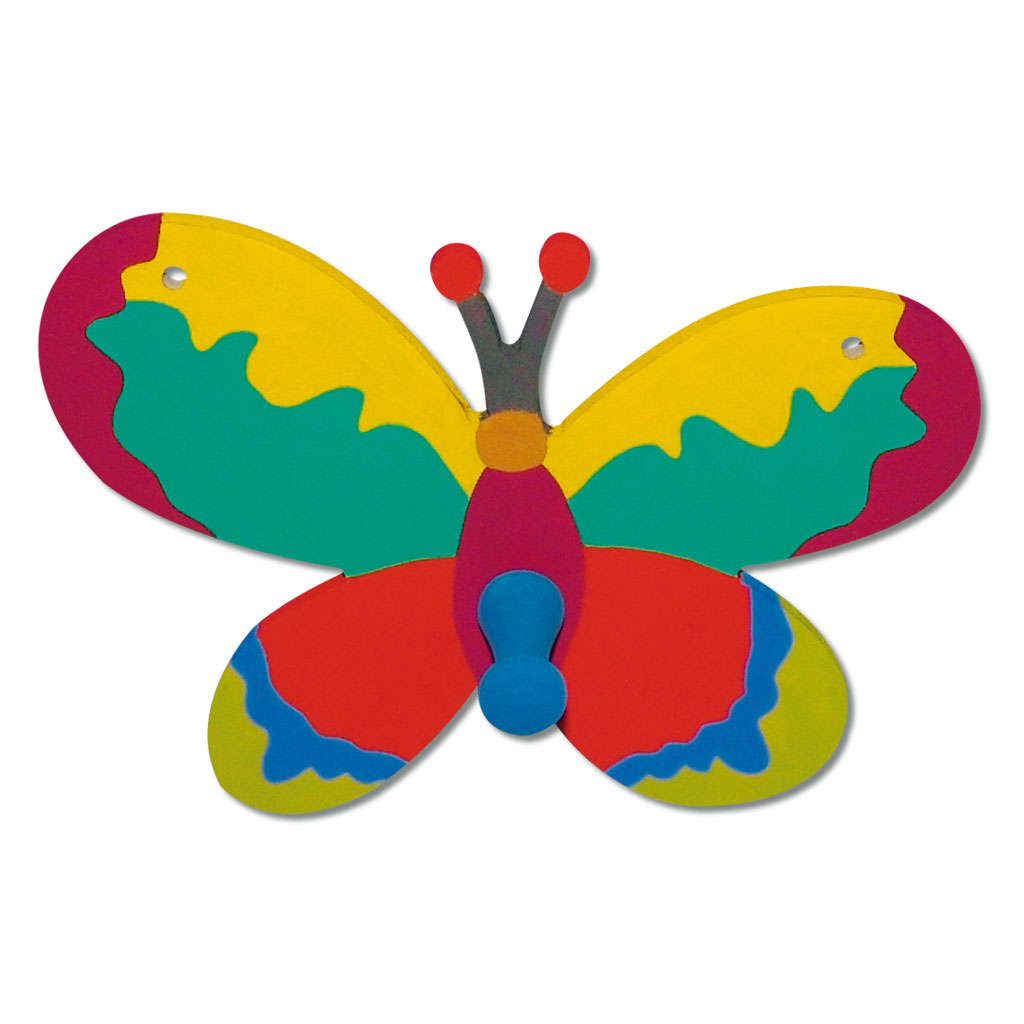 Garderobenhaken Schmetterling, blanko