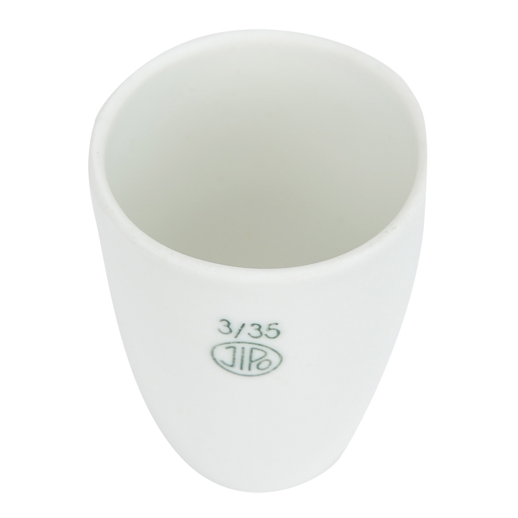 Schmelztiegel, Porzellan, glasiert