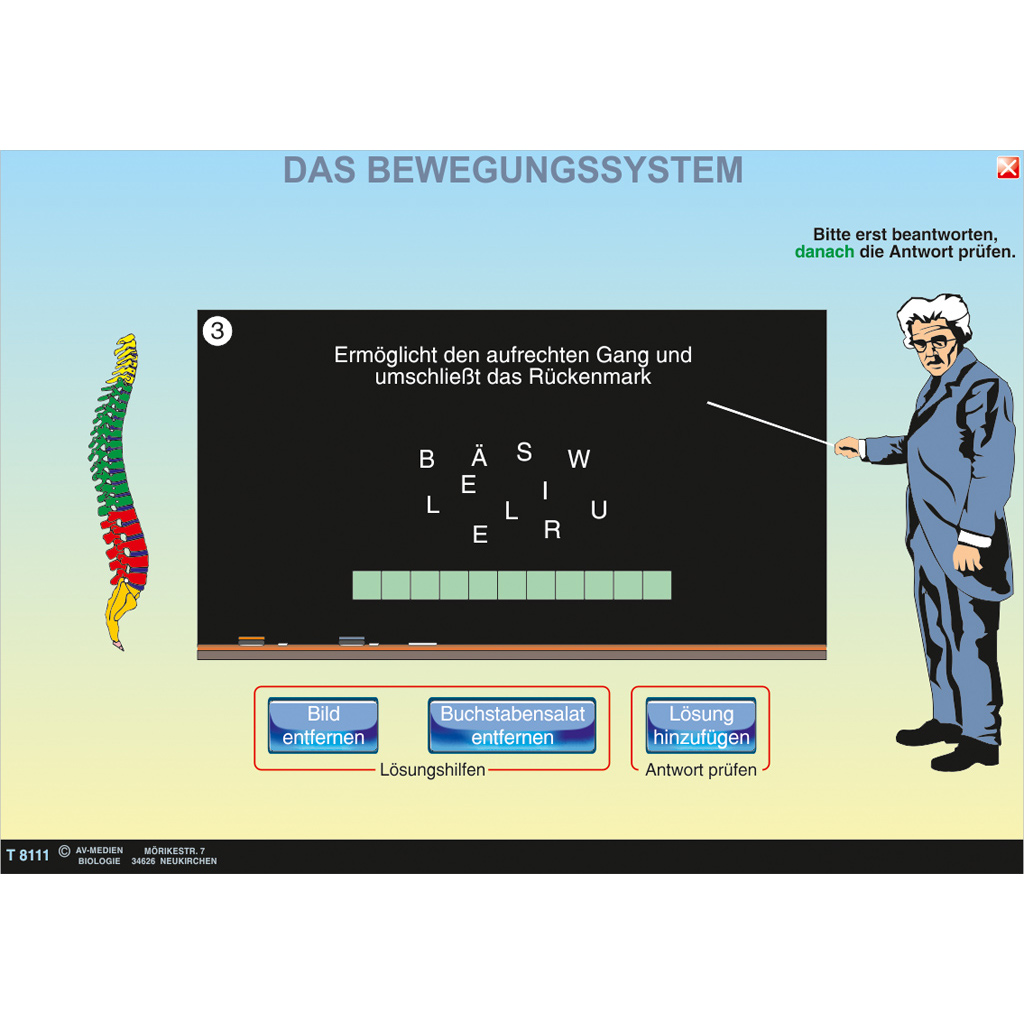 Interaktive digitale Tafelbilder HUMANBIOLOGIE 1