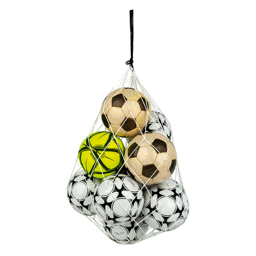 Fußball-Schulset mit 11 Fußbällen im Ballnetz