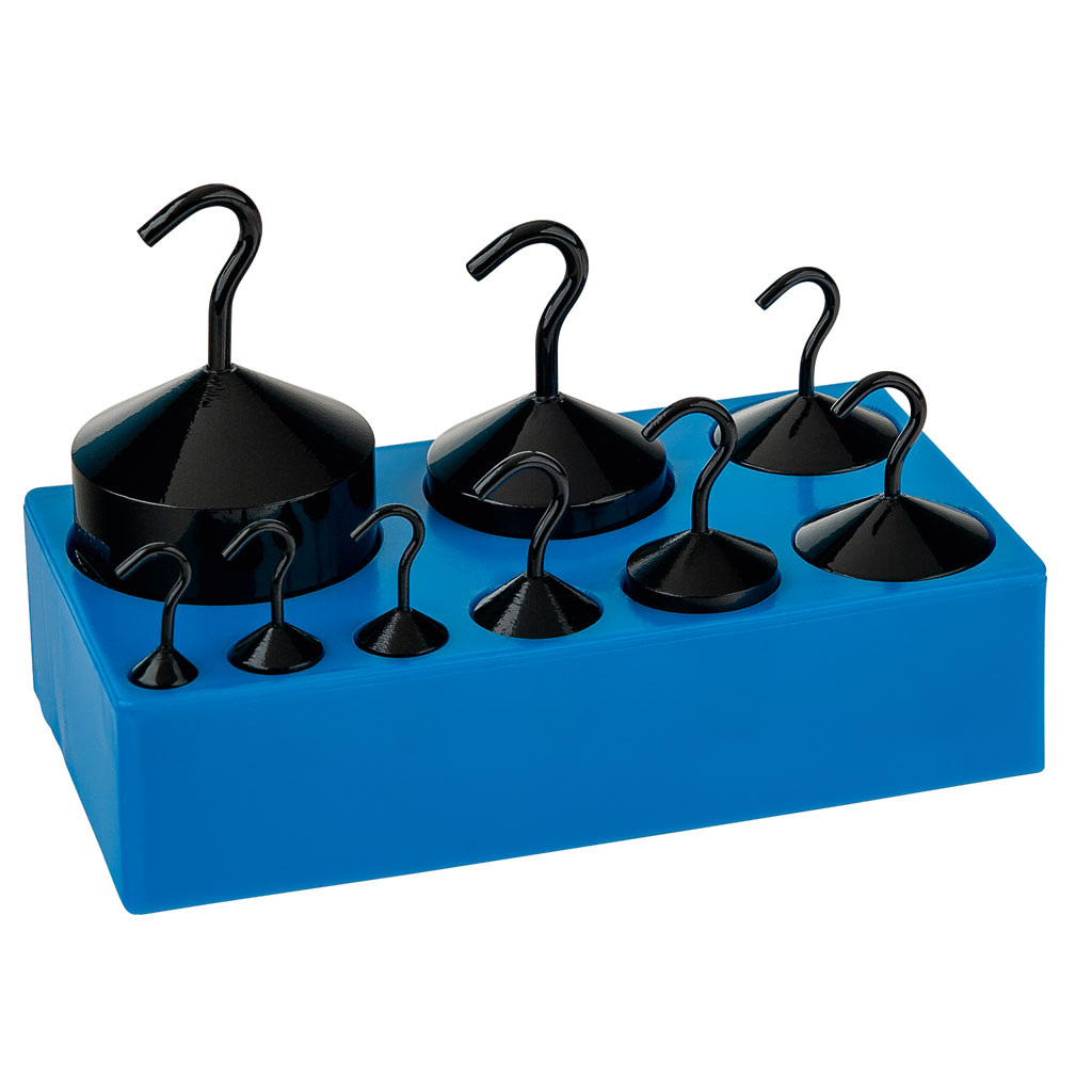 Gewichtssatz, 10 bis 1000g, mit Haken