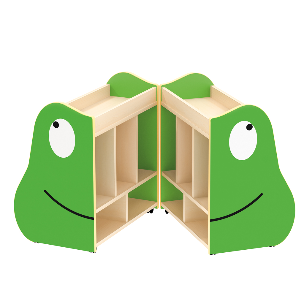 Bücherkiste Frosch, fahr- und klappbar