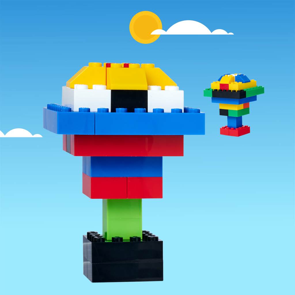 Blox Eimer mit 500 Bausteinen