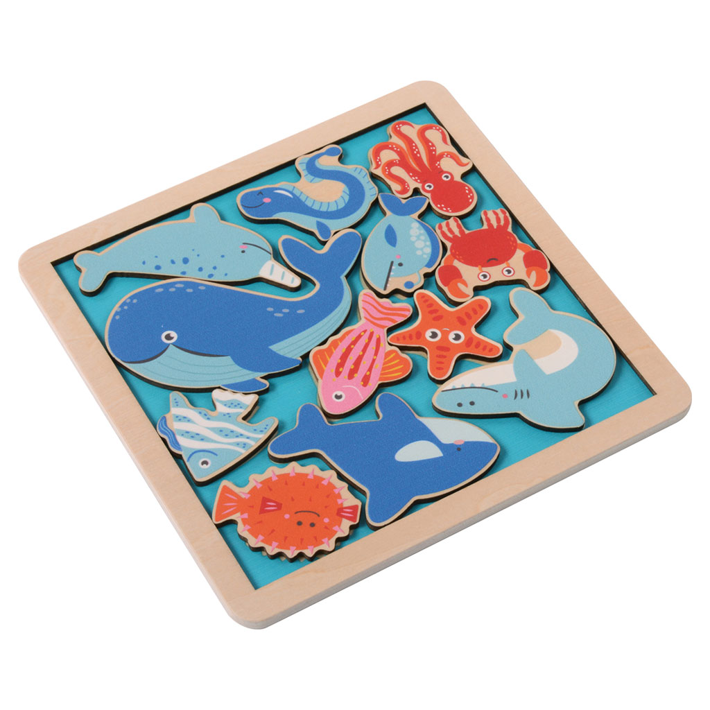 Holzpuzzles, 5er-Set